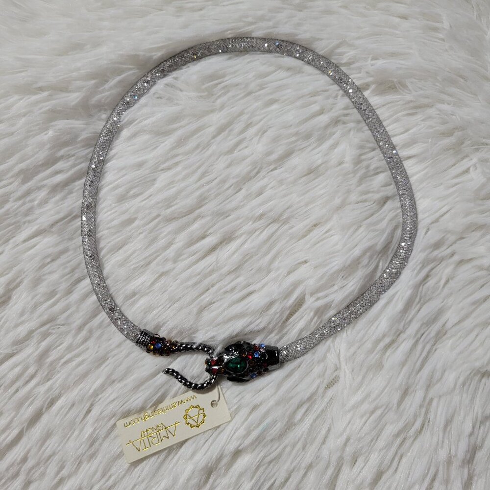 Amrita Singh Snake Mesh Necklace